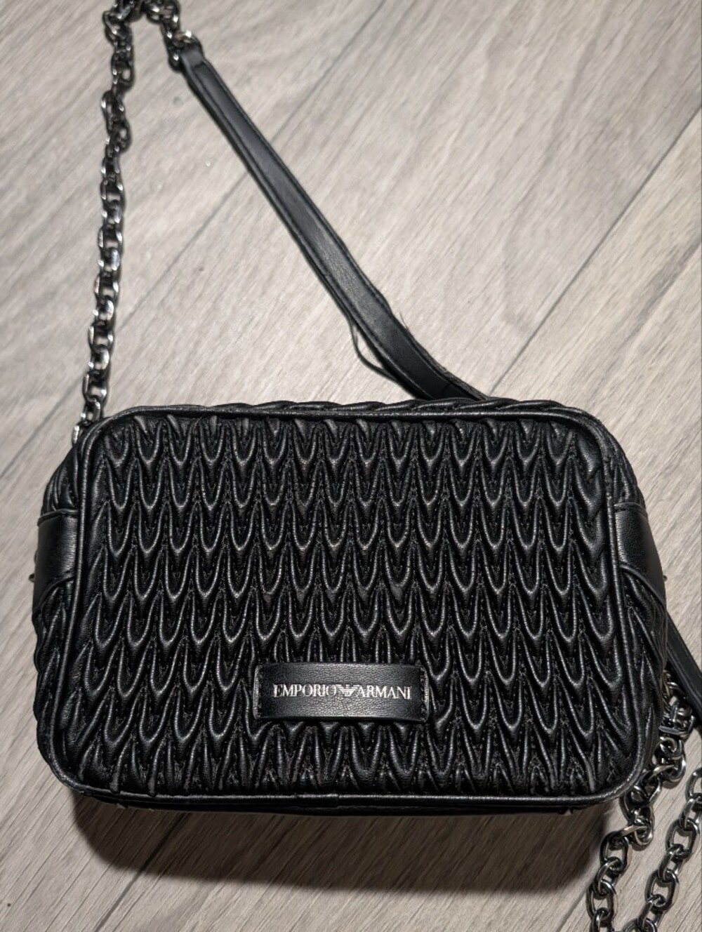 Emporio Armani Textured Leather Crossbody Bag 🖤